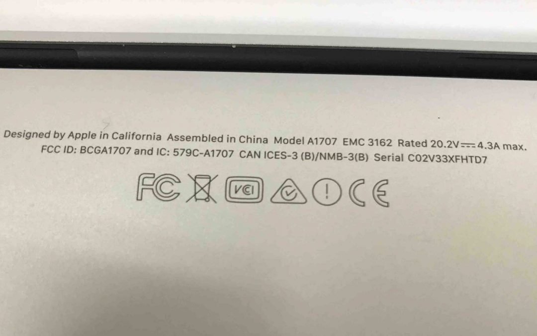 What are product certification marks on MacBook?